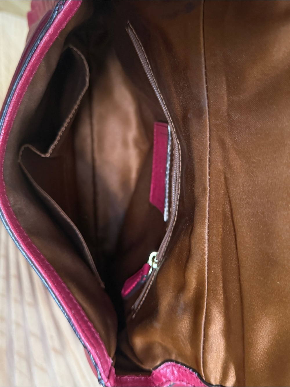 Coach Raspberry Leather Turnlock Satchel - Picture 5 of 7
